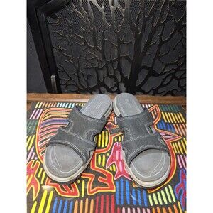 ECCO Receptor Technology Slide Sandals Womens EU 42 US 10-10.5 Black Comfort